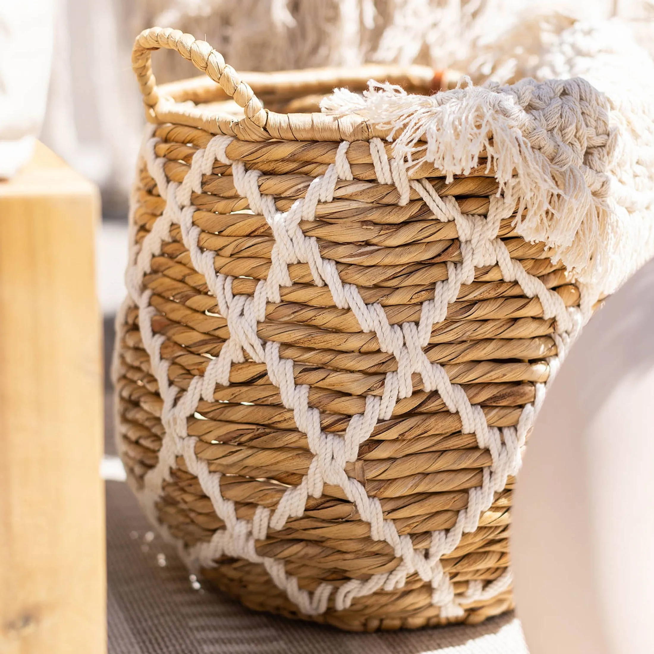 Discount Depot Aufbewahrungskorb Makramee Rope