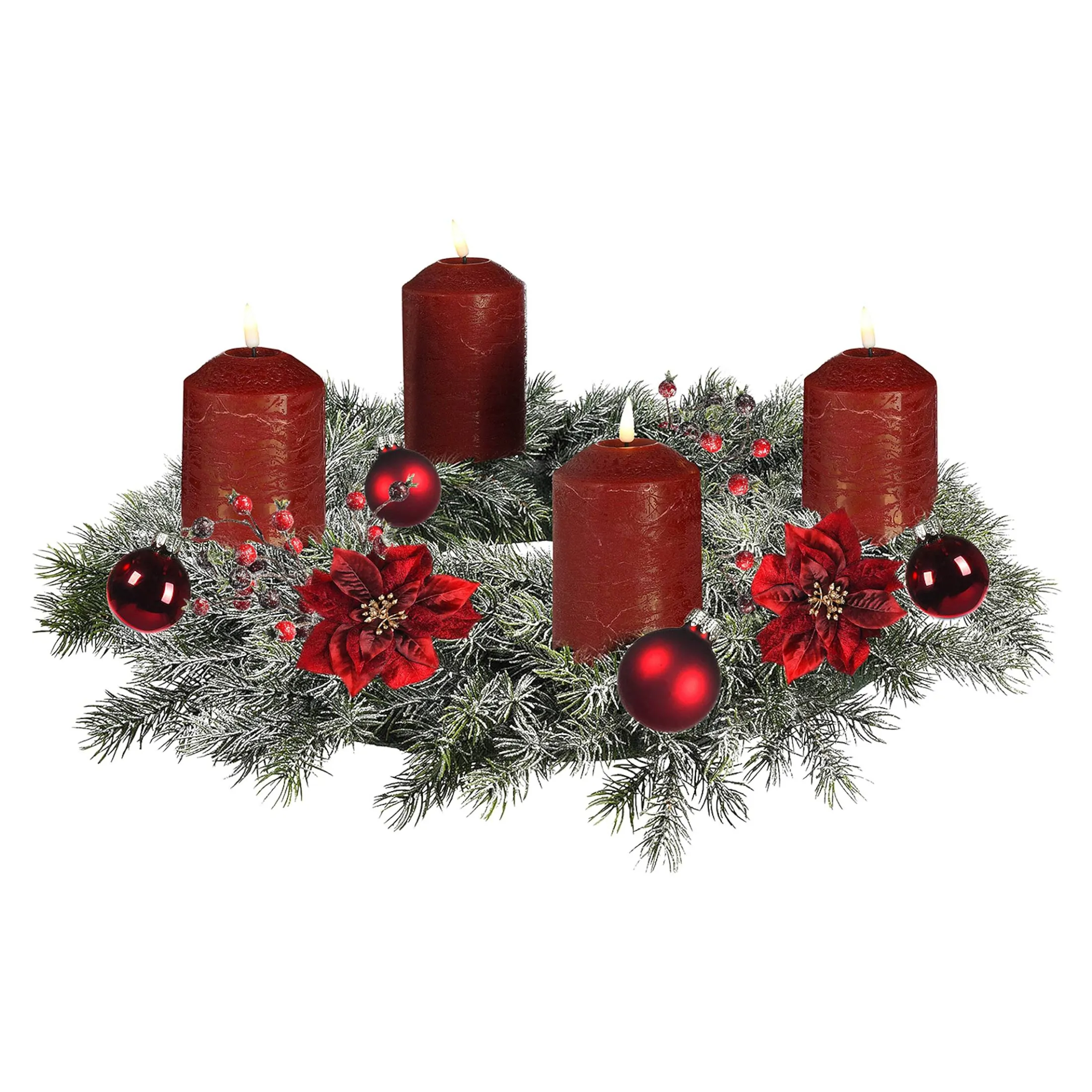 Clearance Depot Deko-Adventskranz-Set Classic Christmas