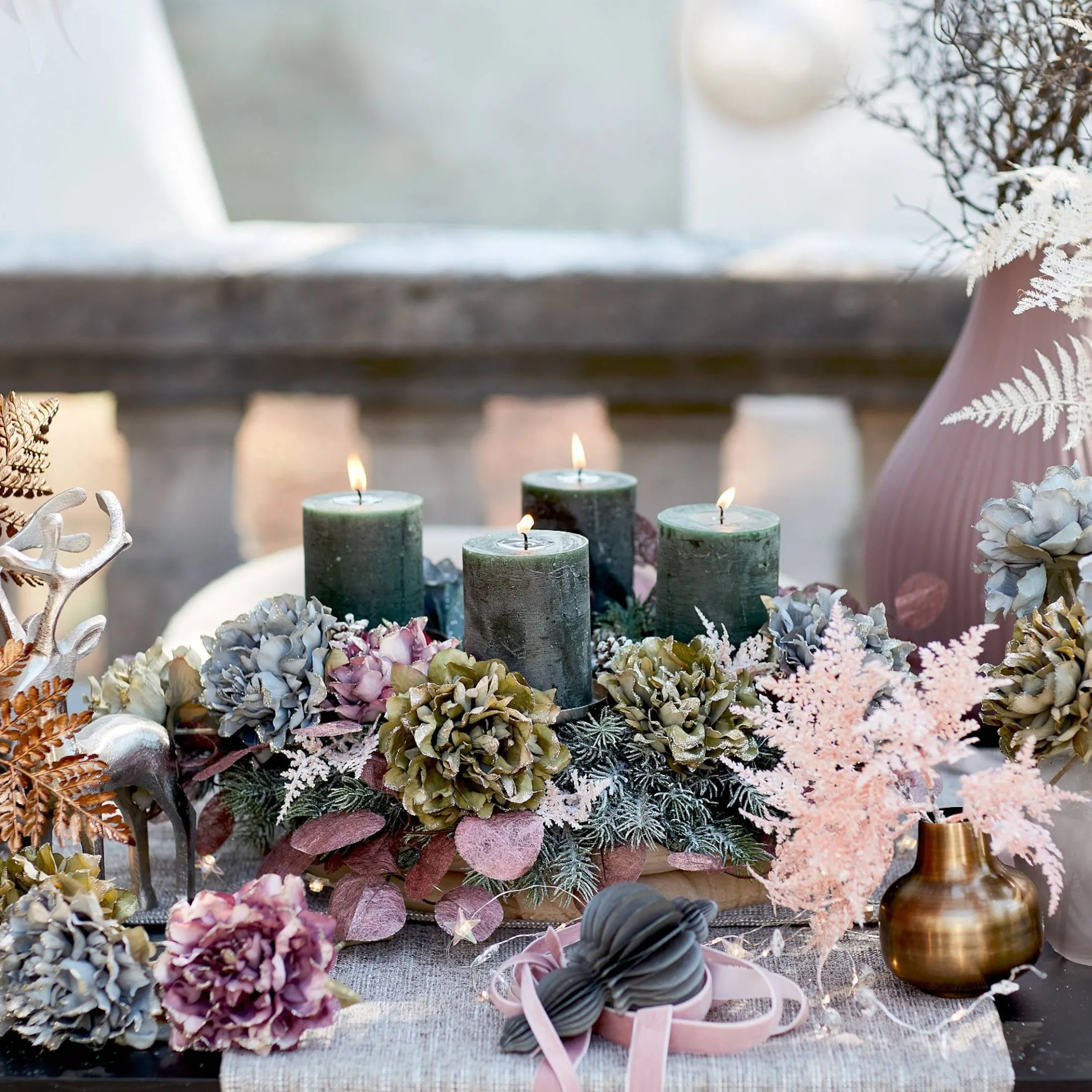 Clearance Depot Deko-Adventskranz-Set Classic Christmas