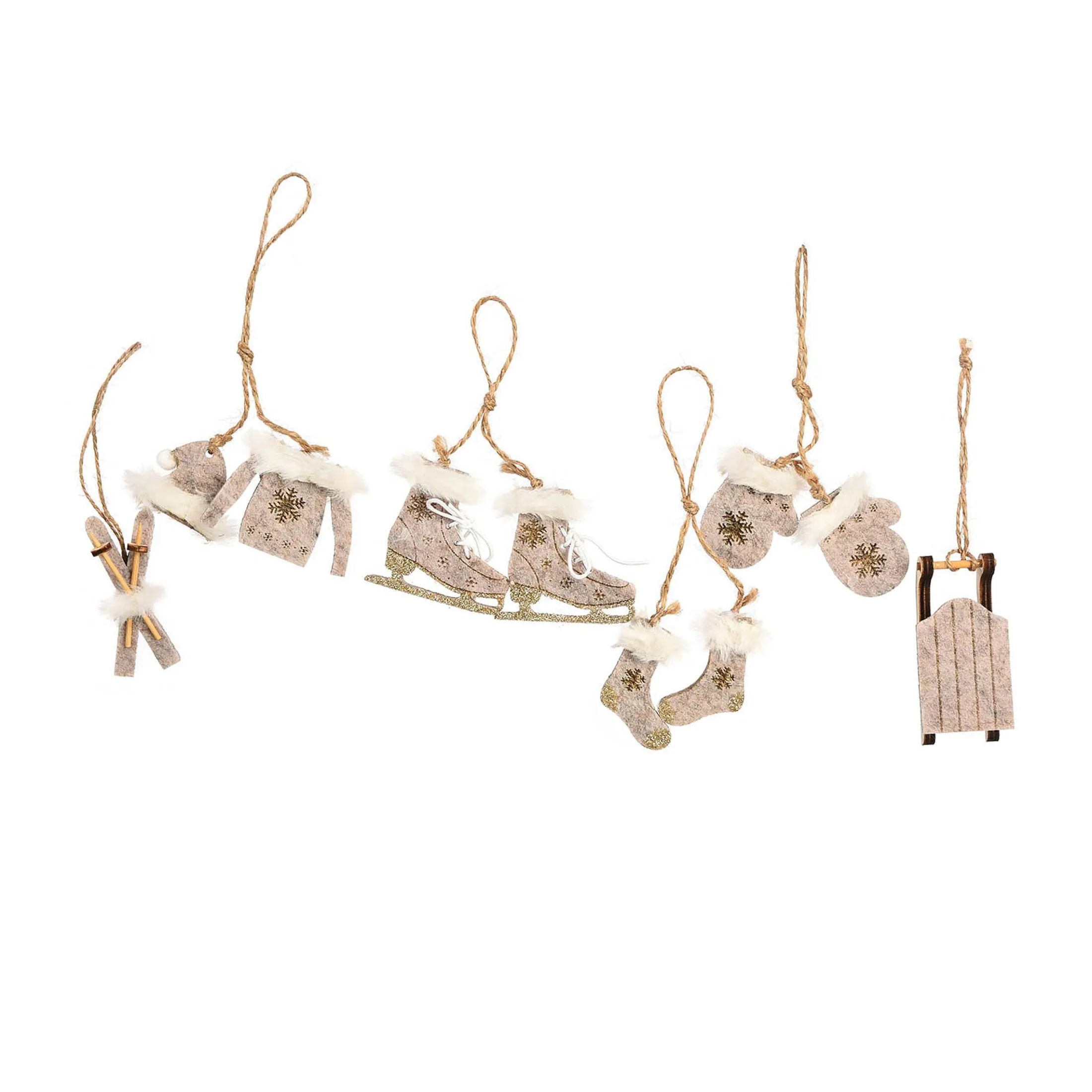 Cheap Depot Deko-Anhänger-Set Filzfiguren