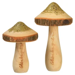 Cheap Depot Deko-Objekt-Set Pilz Glitter