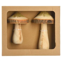 Cheap Depot Deko-Objekt-Set Pilz Glitter