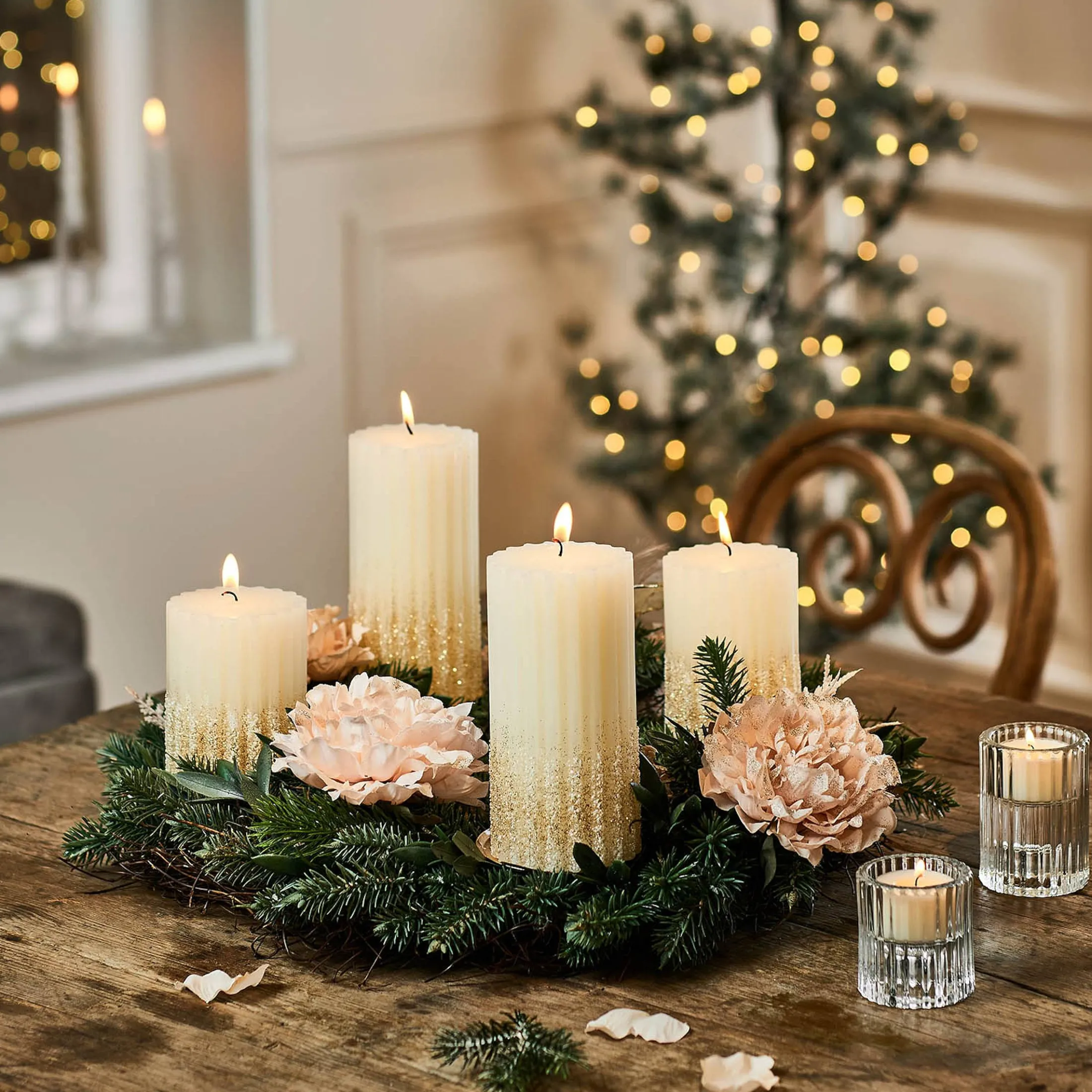 Discount Depot Deko-Set Adventskranz Classic