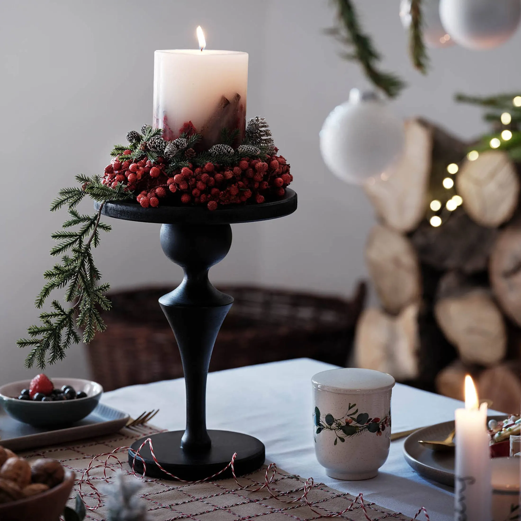 Hot Depot Deko-Set Weihnachts-Kerzenhalter Traditionell