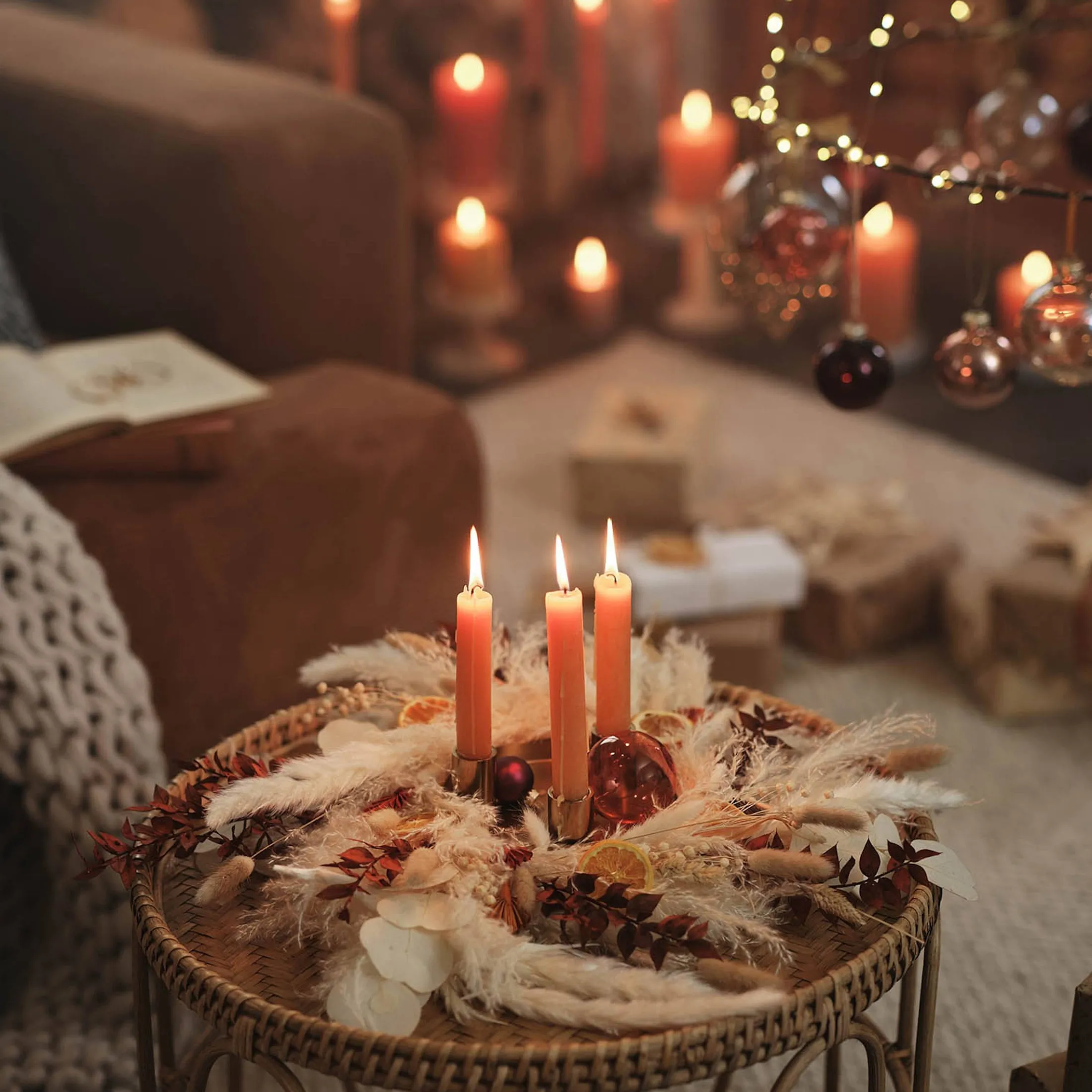 Fashion Depot Deko-Weihnachtstablett Golden Glam