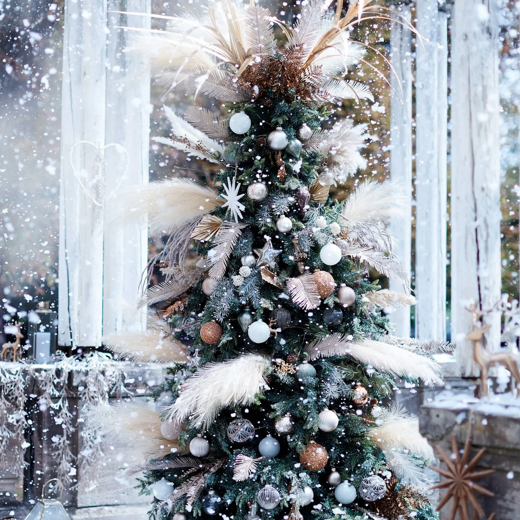 Fashion Depot Deko-Weihnachtstablett Golden Glam