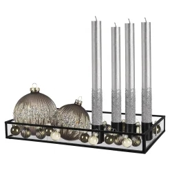 Shop Depot Deko-Weihnachtstablett Silver Glam