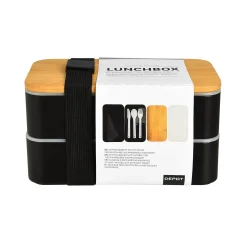 Hot Depot Doppel-Lunchbox Mit Mehrwegbesteck