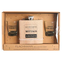 Discount Depot Flachmann Mit SchnapsGläsern