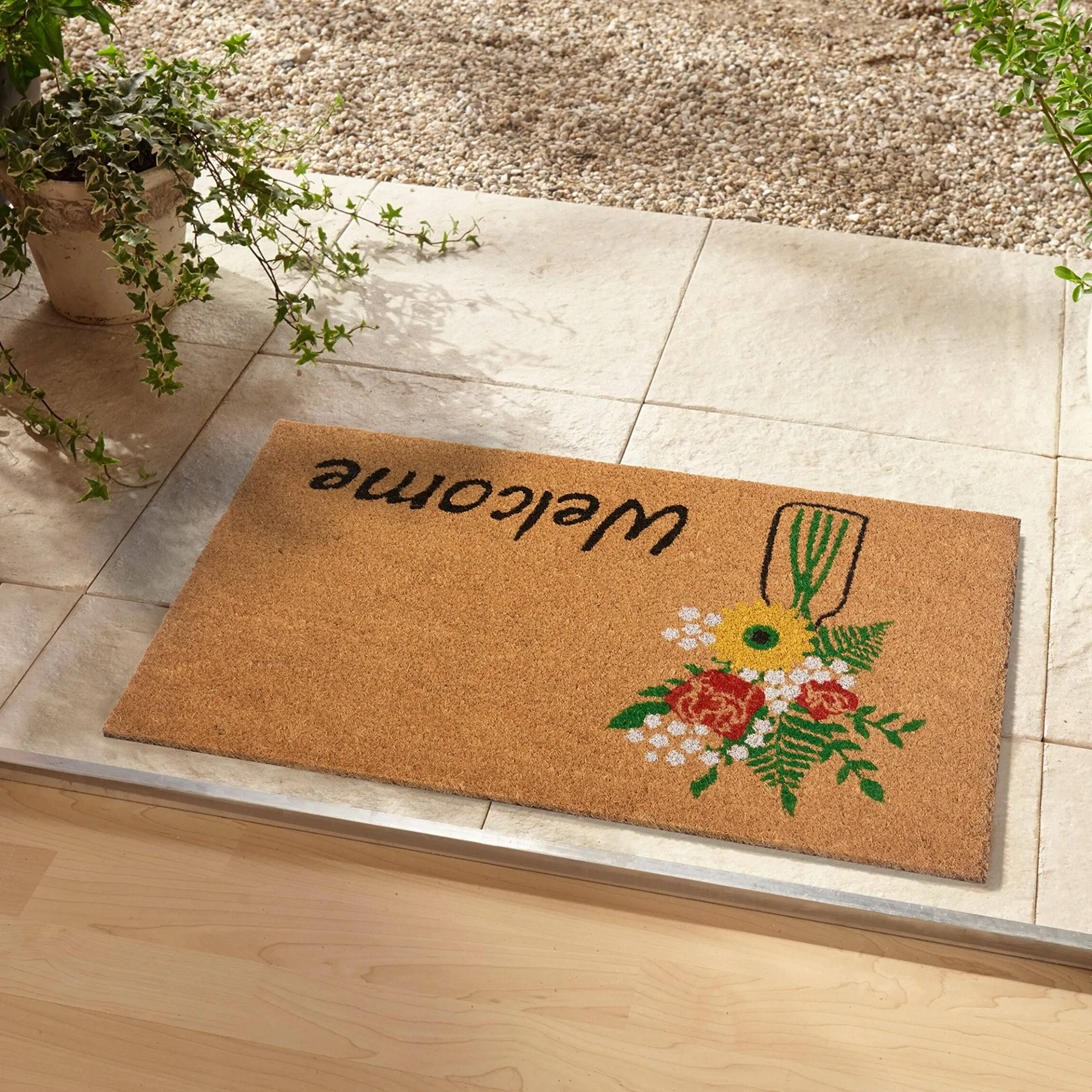 Clearance Depot Fusmatte Welcome & Flowers