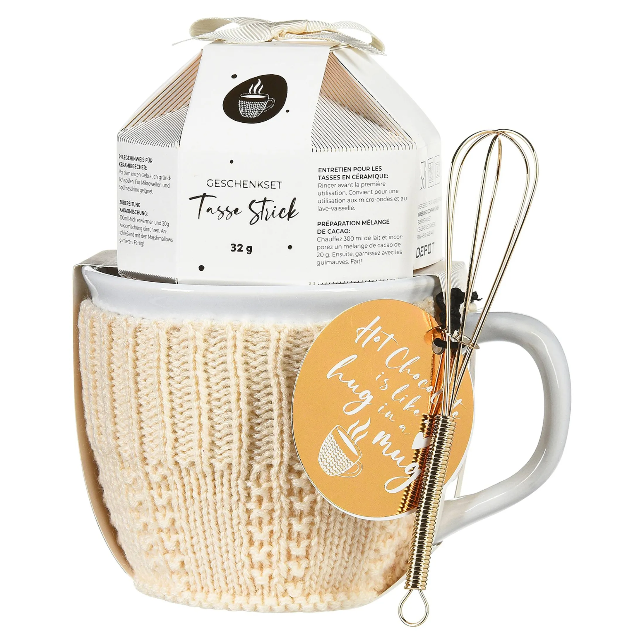 Outlet Depot Geschenk-Set Tasse Strick