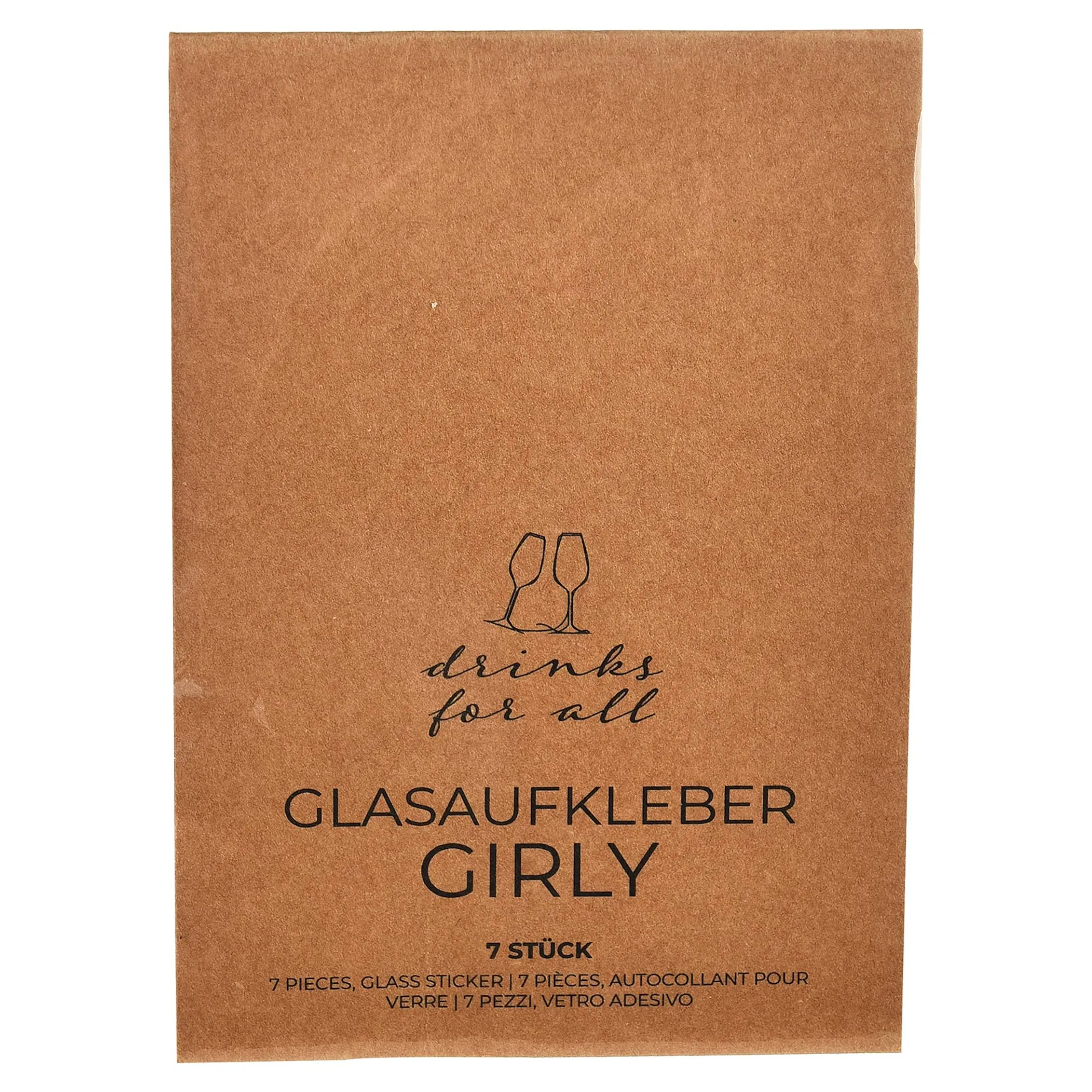Clearance Depot Glasaufkleber-Set Girly