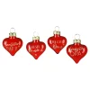 Discount Depot Glas-Baumschmuck Herz Familie