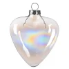 Hot Depot Glas-Baumschmuck Herz Holo