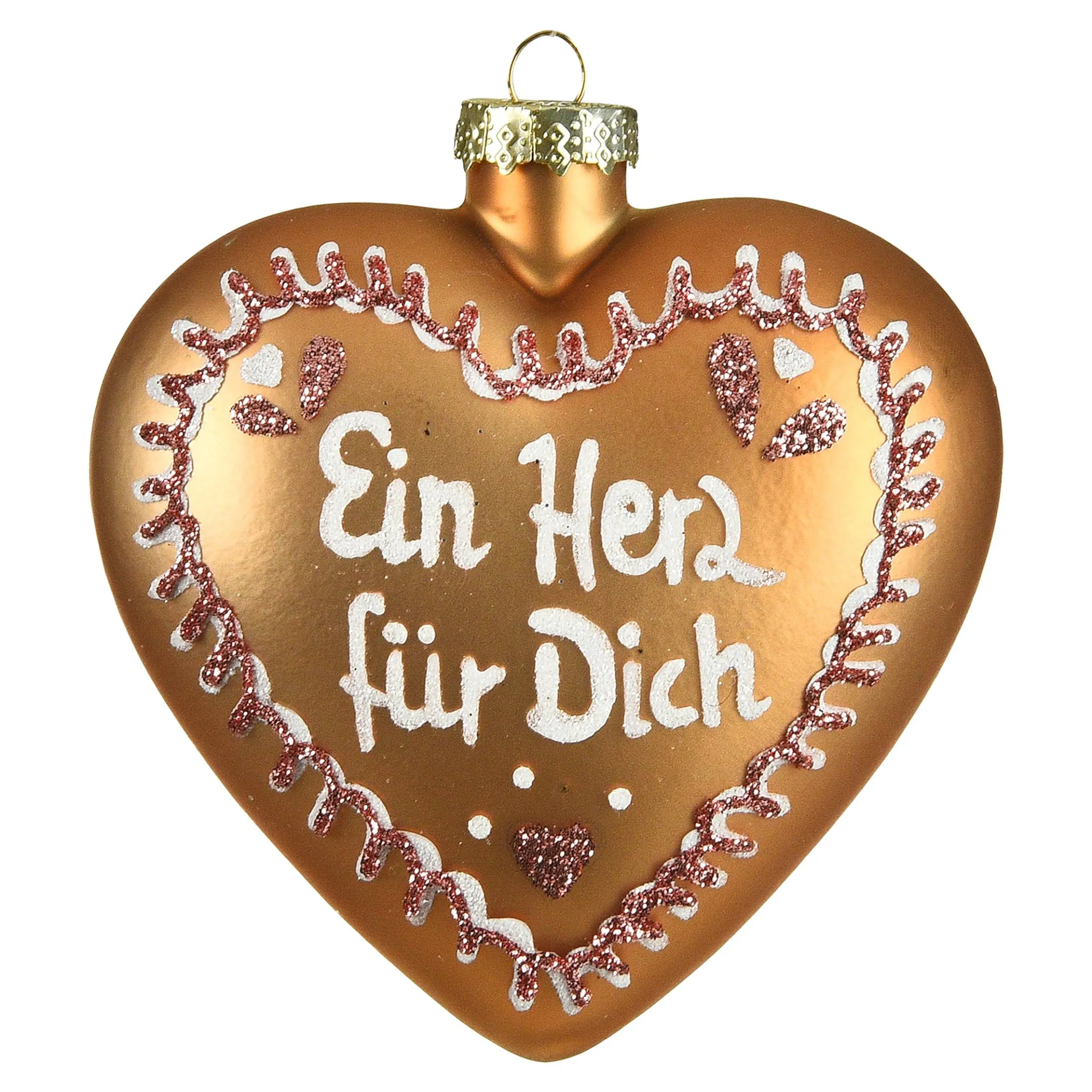 Hot Depot Glas-Baumschmuck LebKüchenherz