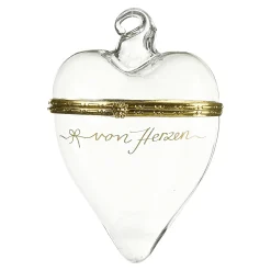 Hot Depot Glas-Baumschmuck Medaillon Herz