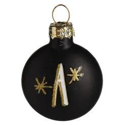 Outlet Depot Glas-Baumschmuck Mini-Taler Monogramm A