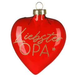 Sale Depot Glas-Baumschmuck-Set Herz Eltern