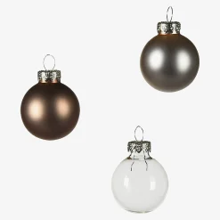 Discount Depot Glas-Mini-Weihnachtskugel-Set