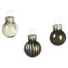 Hot Depot Glas-Mini-Weihnachtskugel-Set