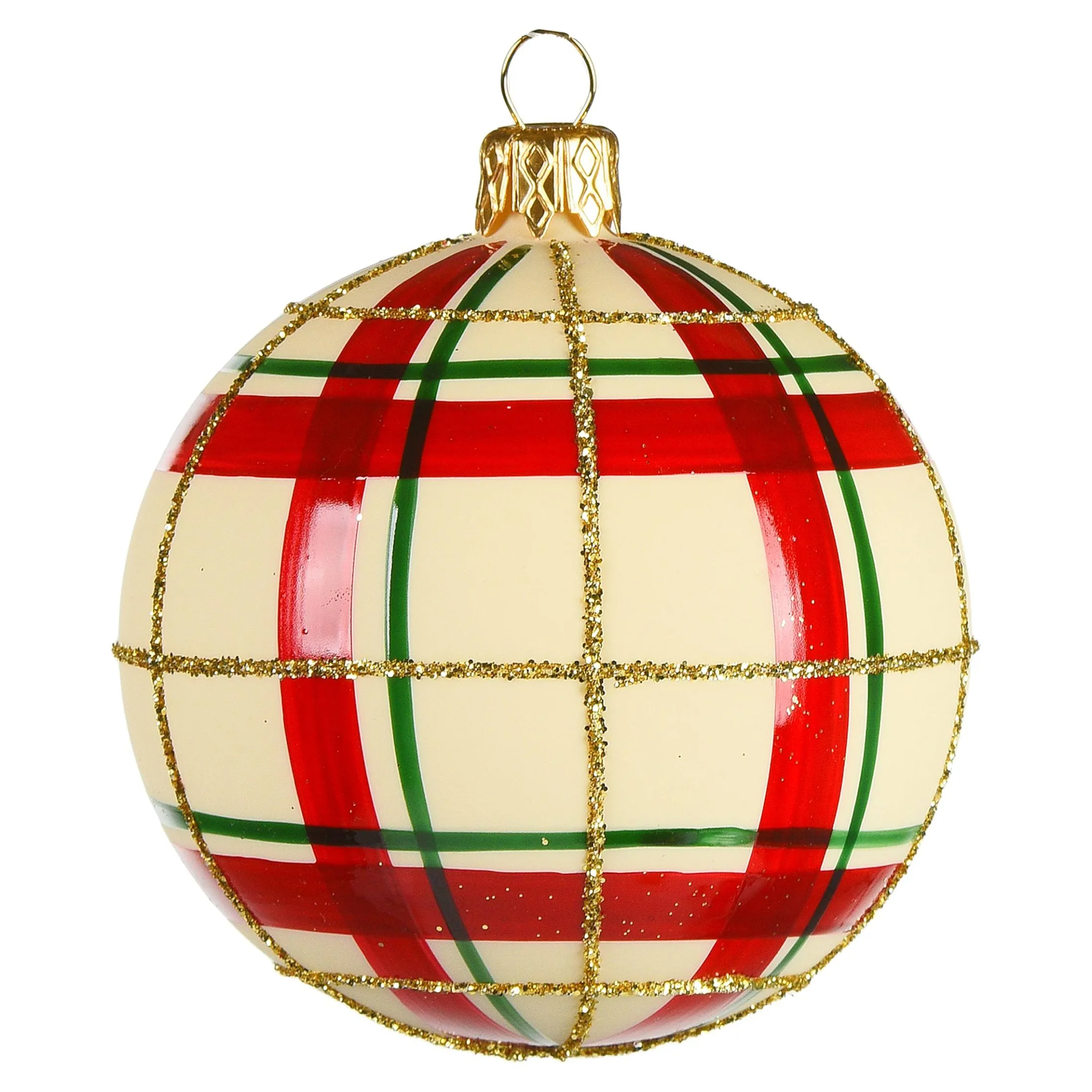 Discount Depot Glas-Weihnachtskugel Checkered
