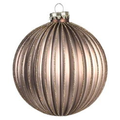 Clearance Depot Glas-Weihnachtskugel Glitterstripe