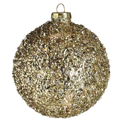 Fashion Depot Glas-Weihnachtskugel Glittergranulat