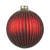 Discount Depot Glas-Weihnachtskugel Glitterstripe
