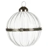 Fashion Depot Glas-Weihnachtskugel Medaillon