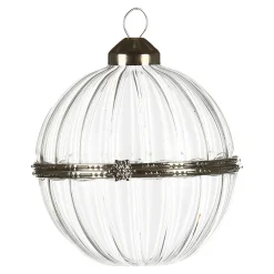 Fashion Depot Glas-Weihnachtskugel Medaillon