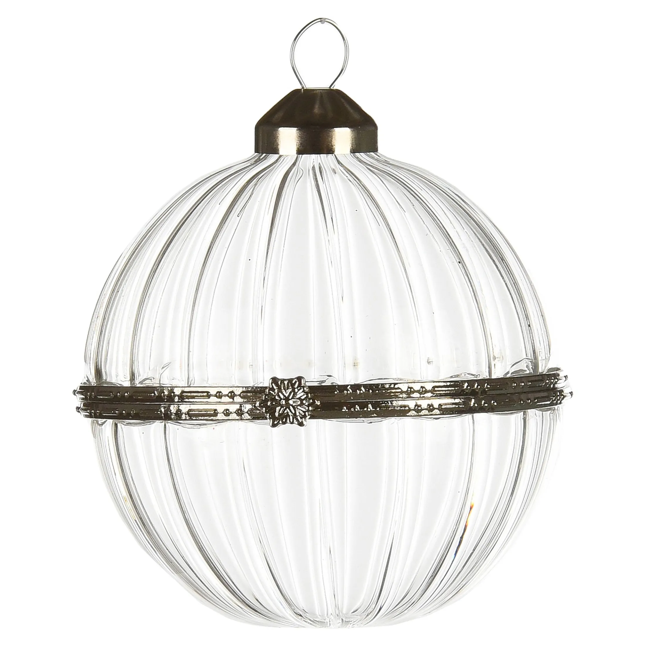 Fashion Depot Glas-Weihnachtskugel Medaillon