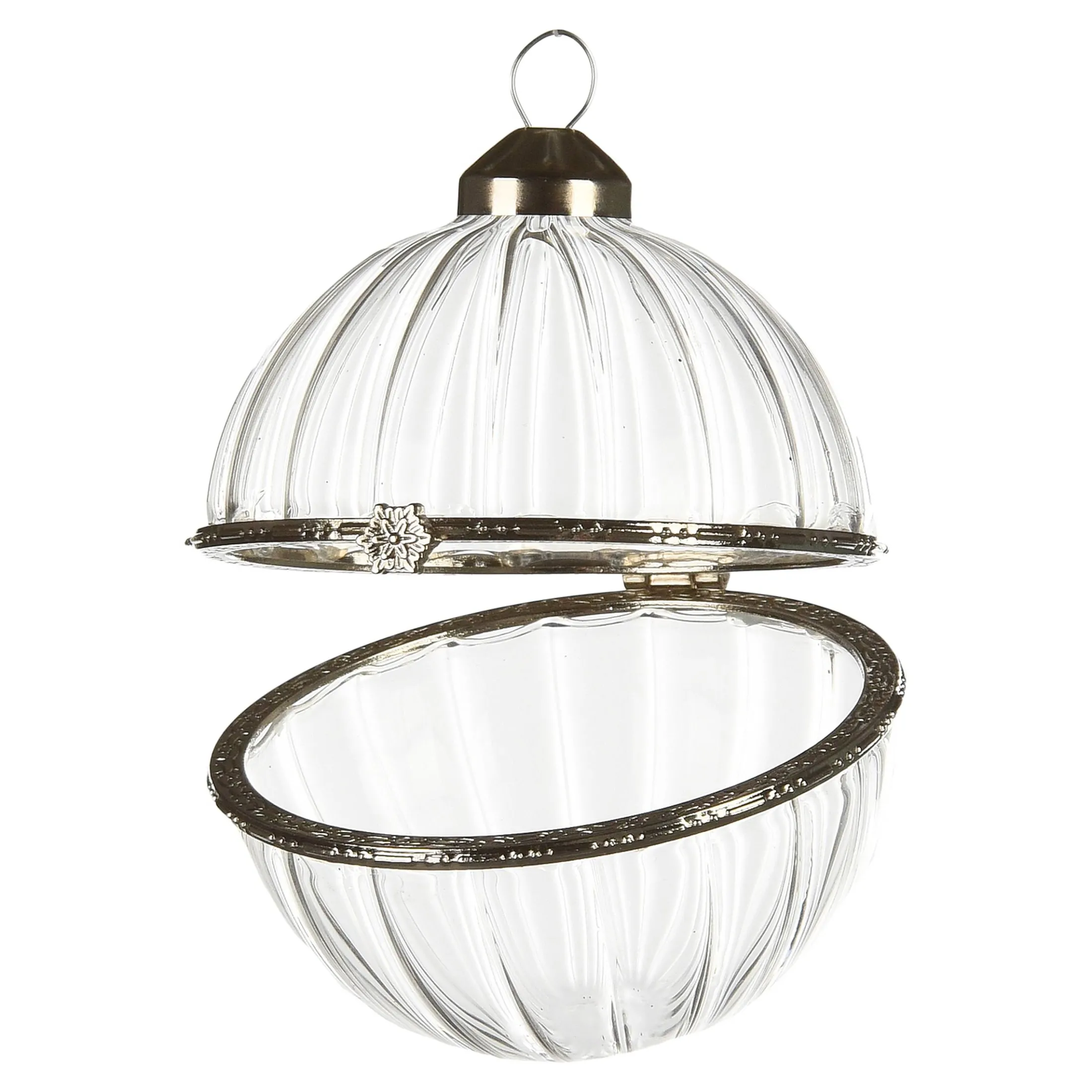 Fashion Depot Glas-Weihnachtskugel Medaillon