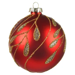 Discount Depot Glas-Weihnachtskugel Ranke