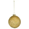 Discount Depot Glas-Weihnachtskugel Rauten Relief