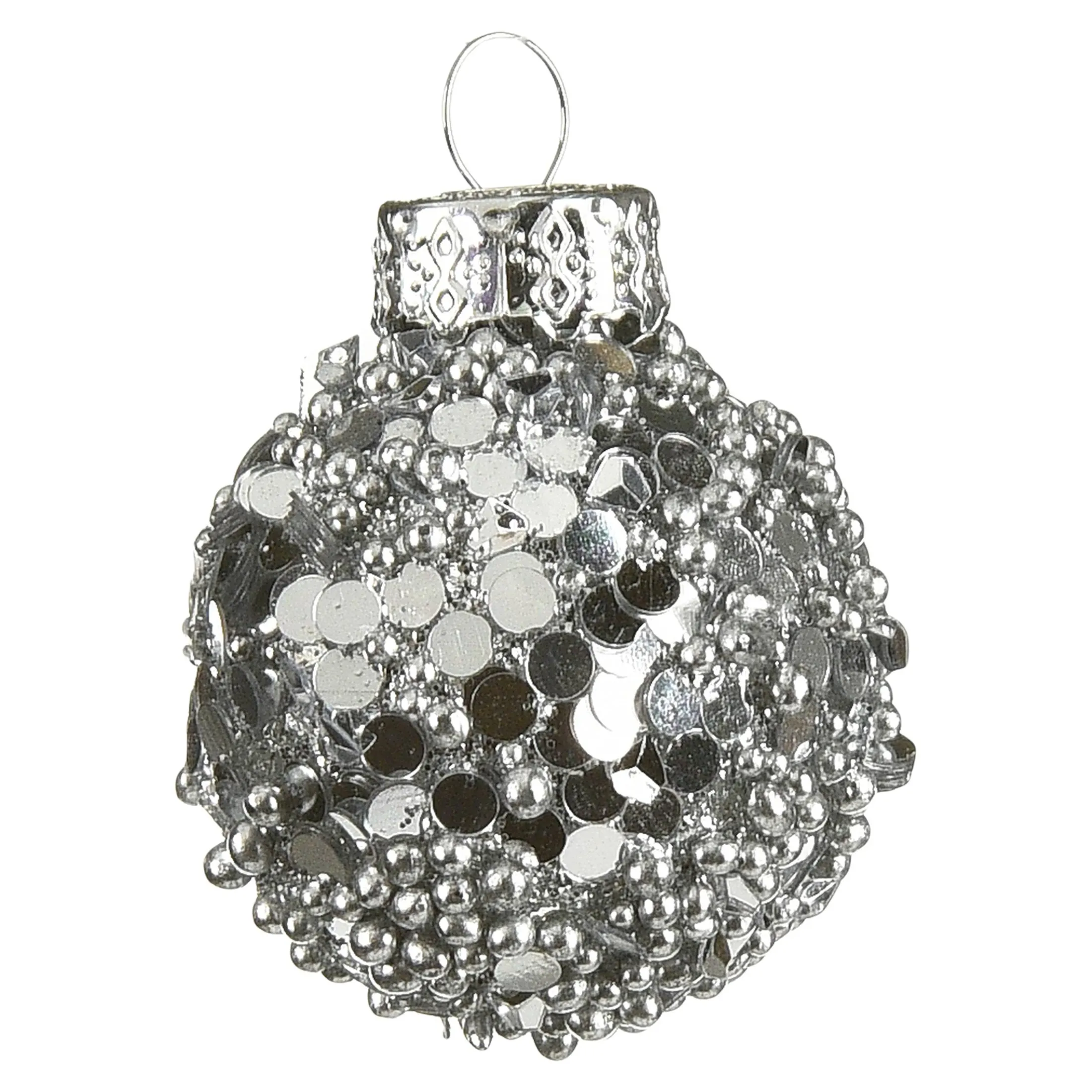 Outlet Depot Glas-Weihnachtskugel Roundgranulat