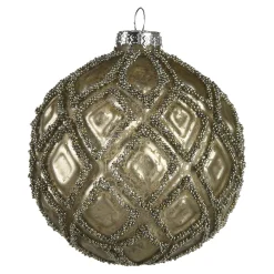 Fashion Depot Glas-Weihnachtskugel Sugar Romb