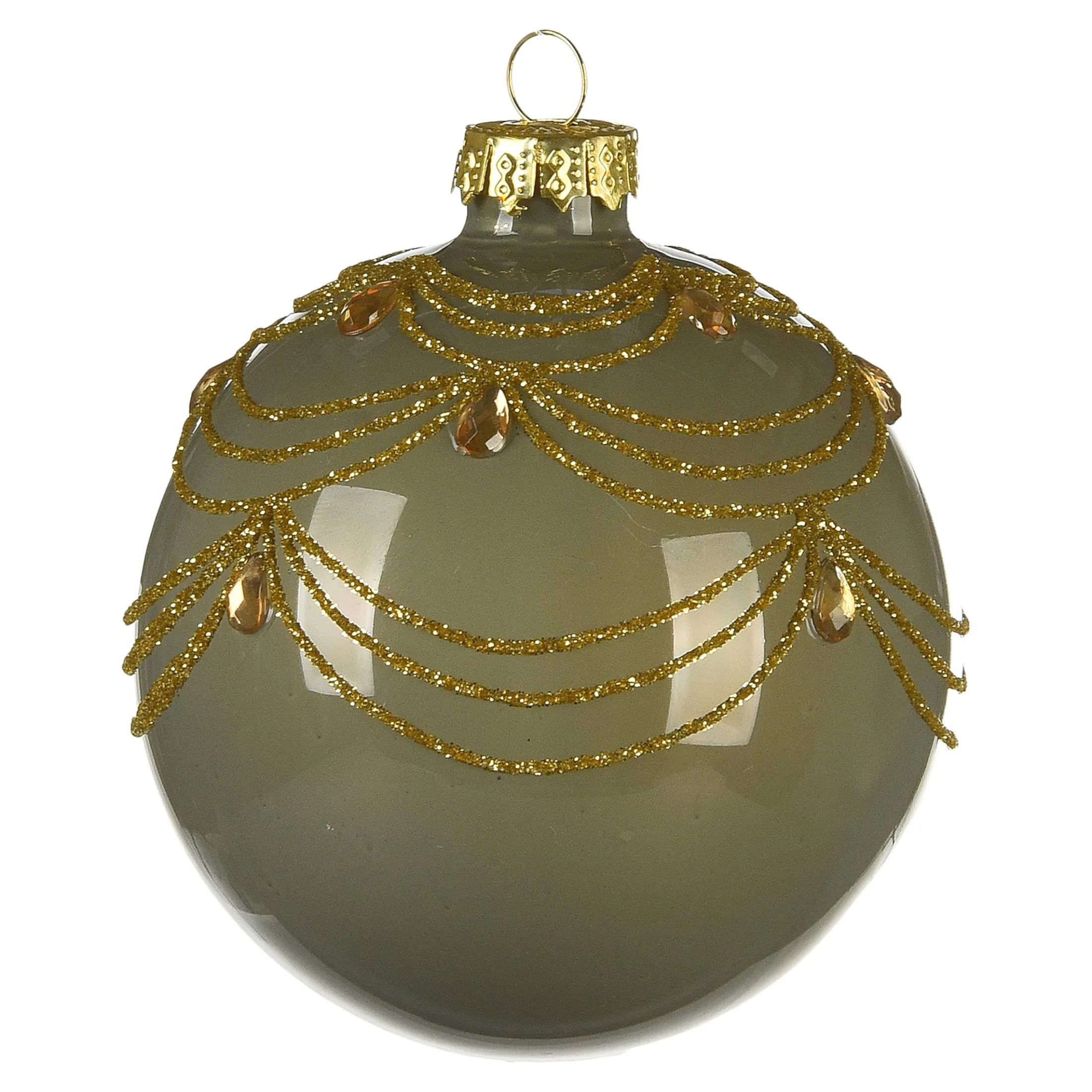 Outlet Depot Glas-Weihnachtskugel Vintage Glam