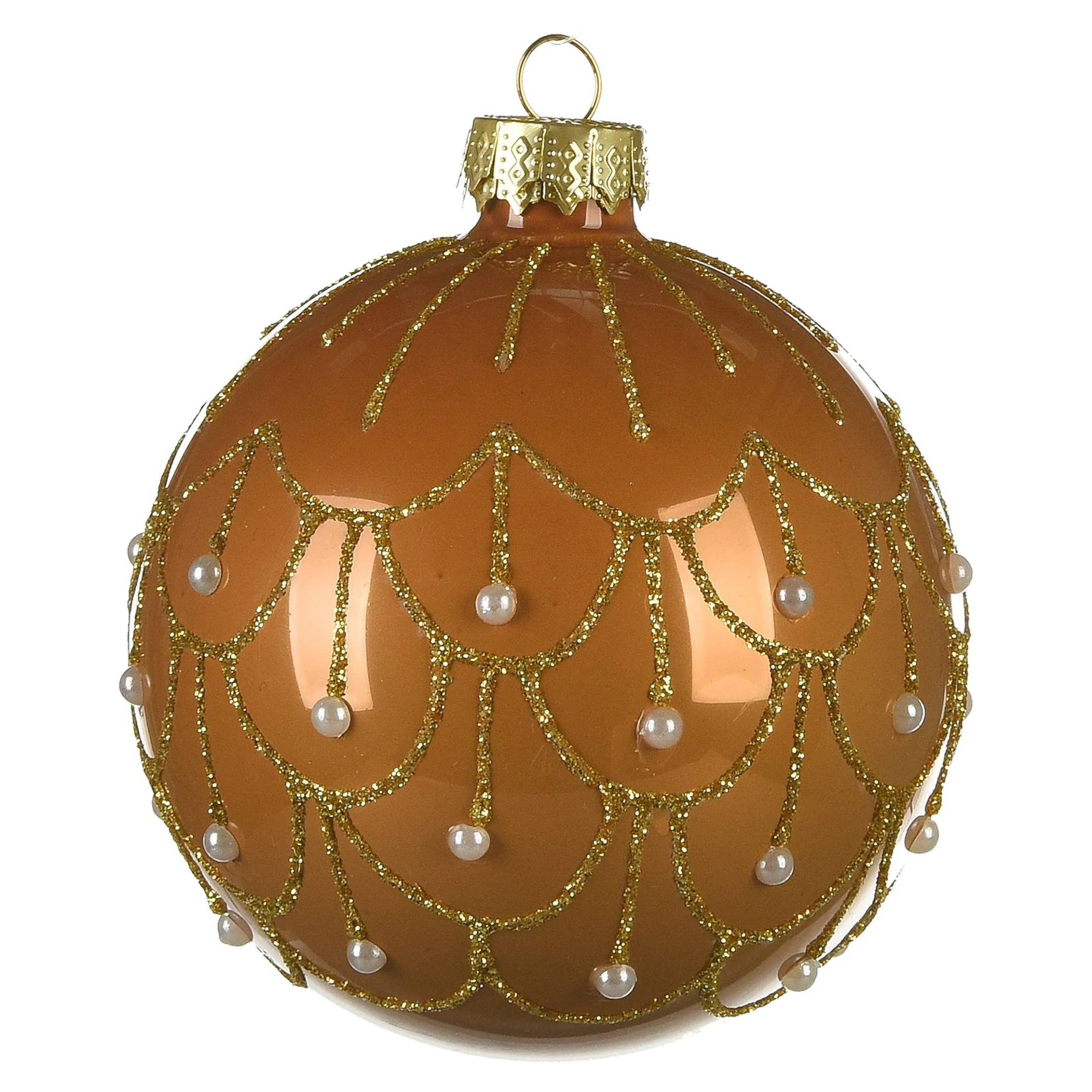 Fashion Depot Glas-Weihnachtskugel Vintage Glam