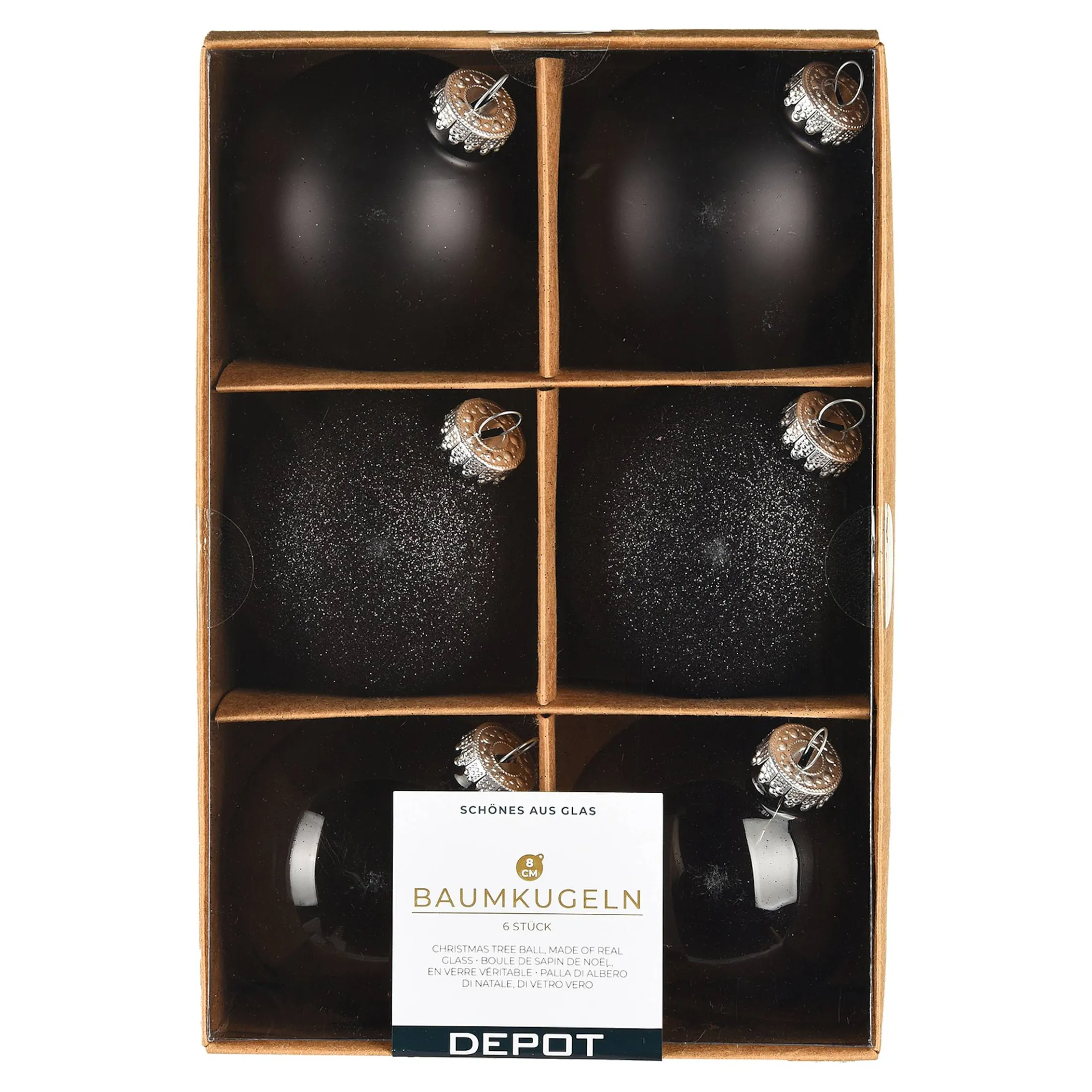 Sale Depot Glas-Weihnachtskugel-Set