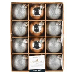 Cheap Depot Glas-Weihnachtskugel-Set Glam Mix