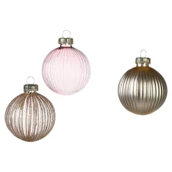 Cheap Depot Glas-Weihnachtskugel-Set Rille