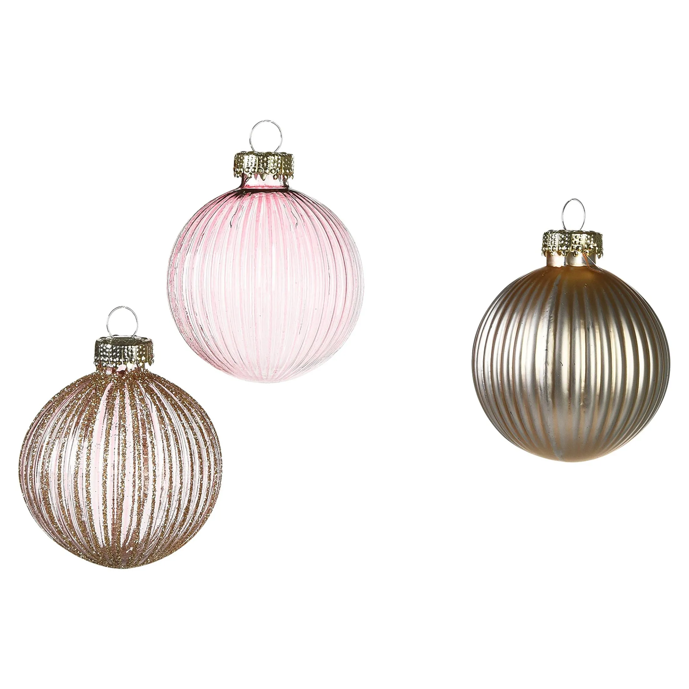 Sale Depot Glas-Weihnachtskugel-Set Rille