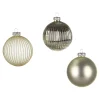 Discount Depot Glas-Weihnachtskugel-Set Rille