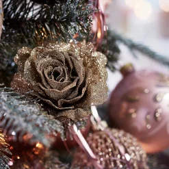 Sale Depot Glitzer-Kunstblume Rose Auf Clip