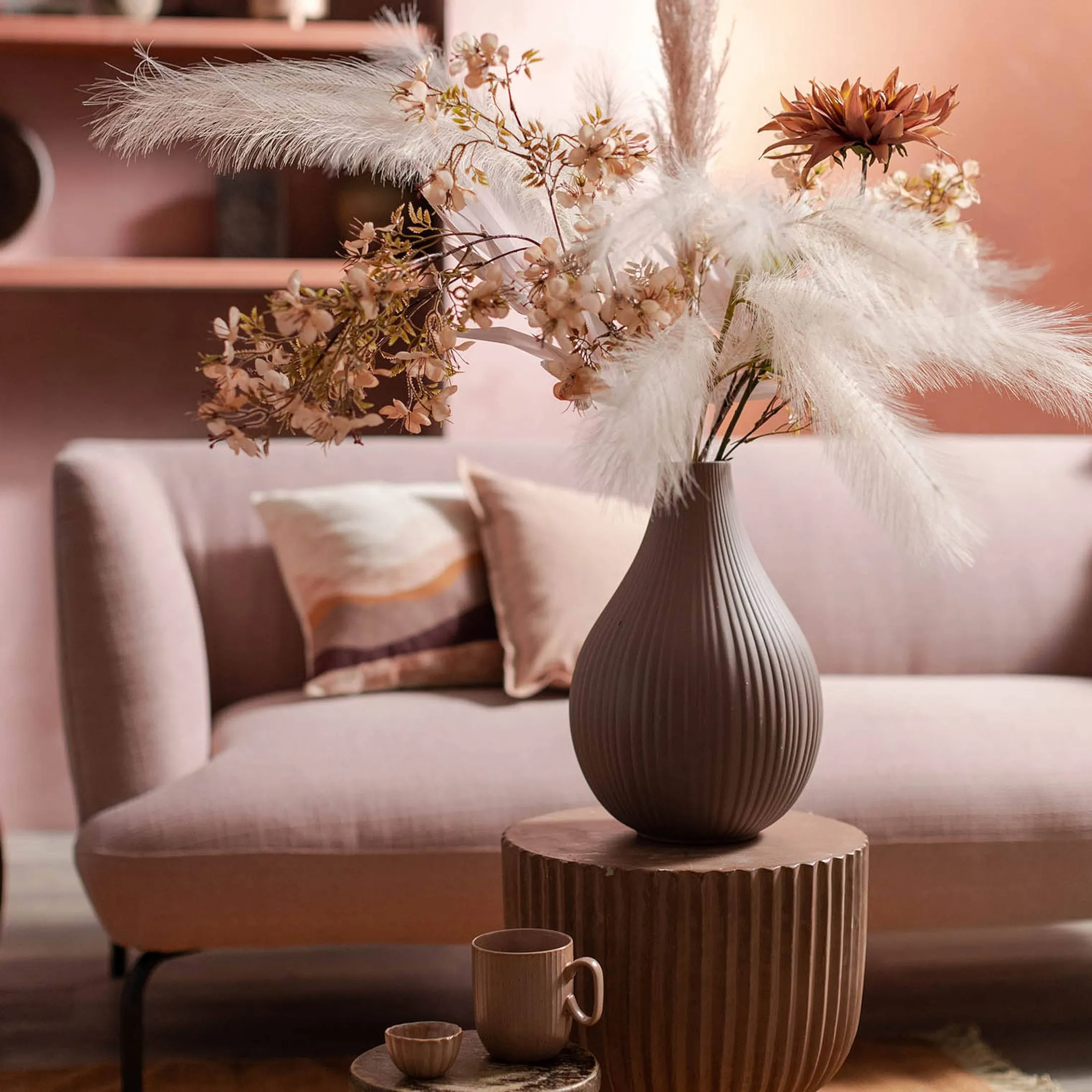 Fashion Depot Glitzer-Trockenblumen-Bundel Miscanthus
