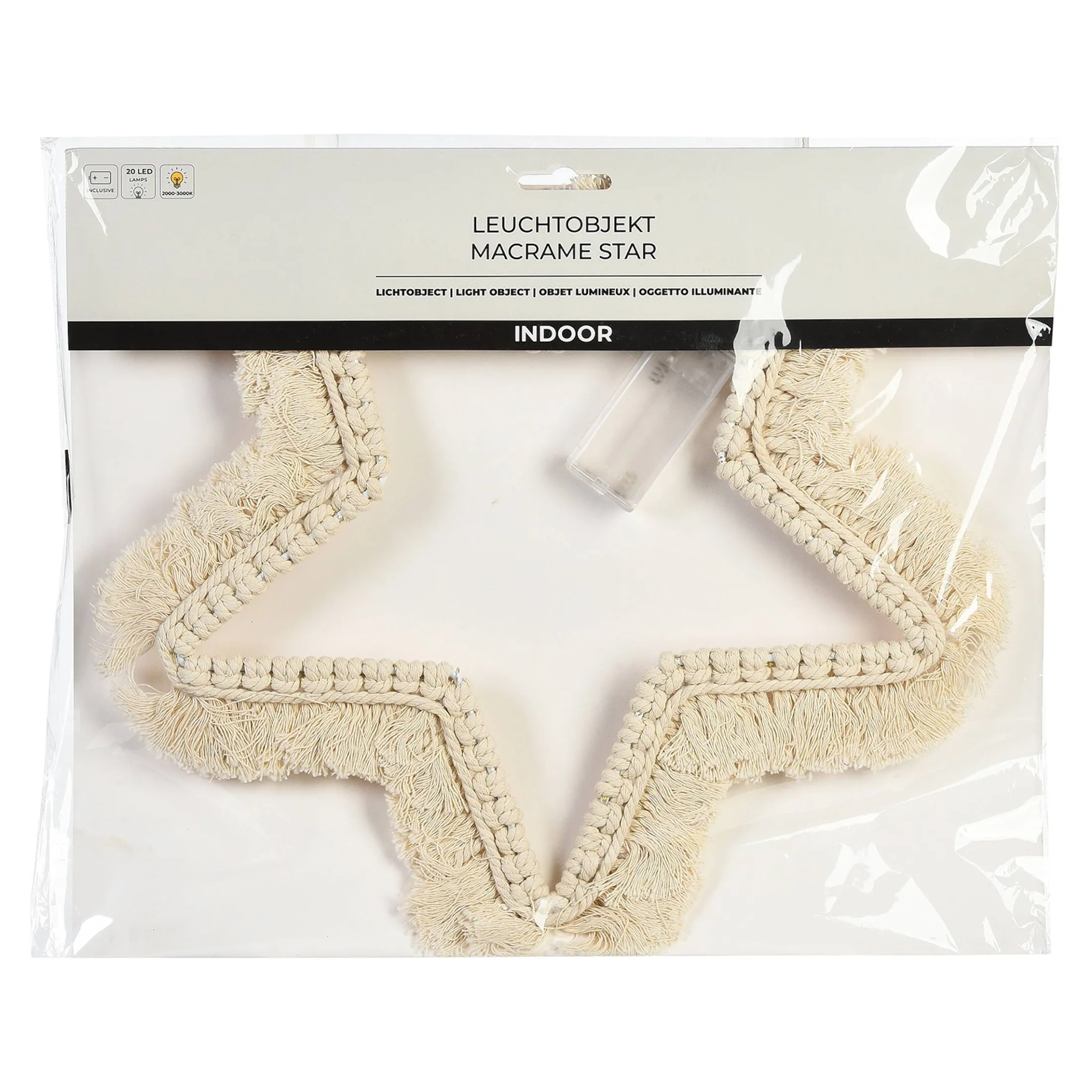 Hot Depot Led-Lichtobjekt Makramee Star