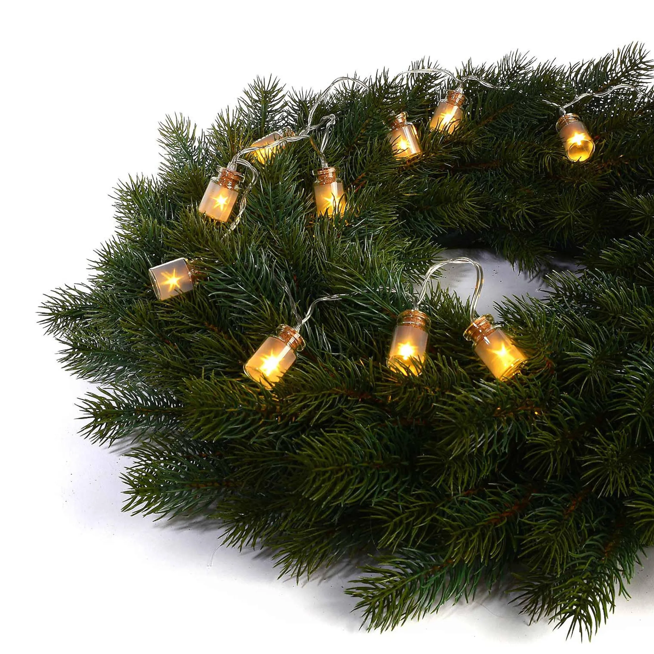 Sale Depot Lichterkette Gläser, 10 Led, Batteriebetrieben
