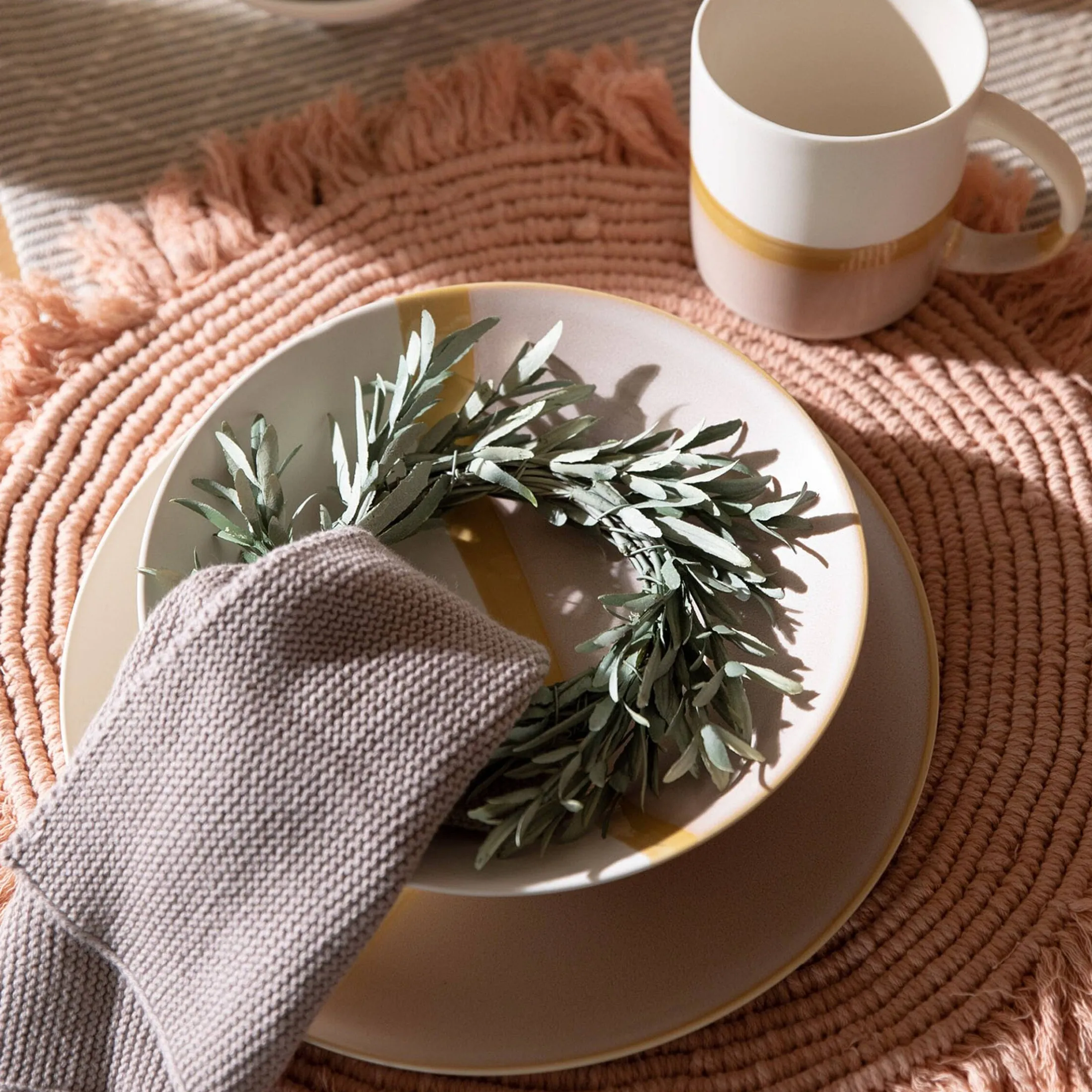 Outlet Depot Mini-Kunstkranz Rosmarin