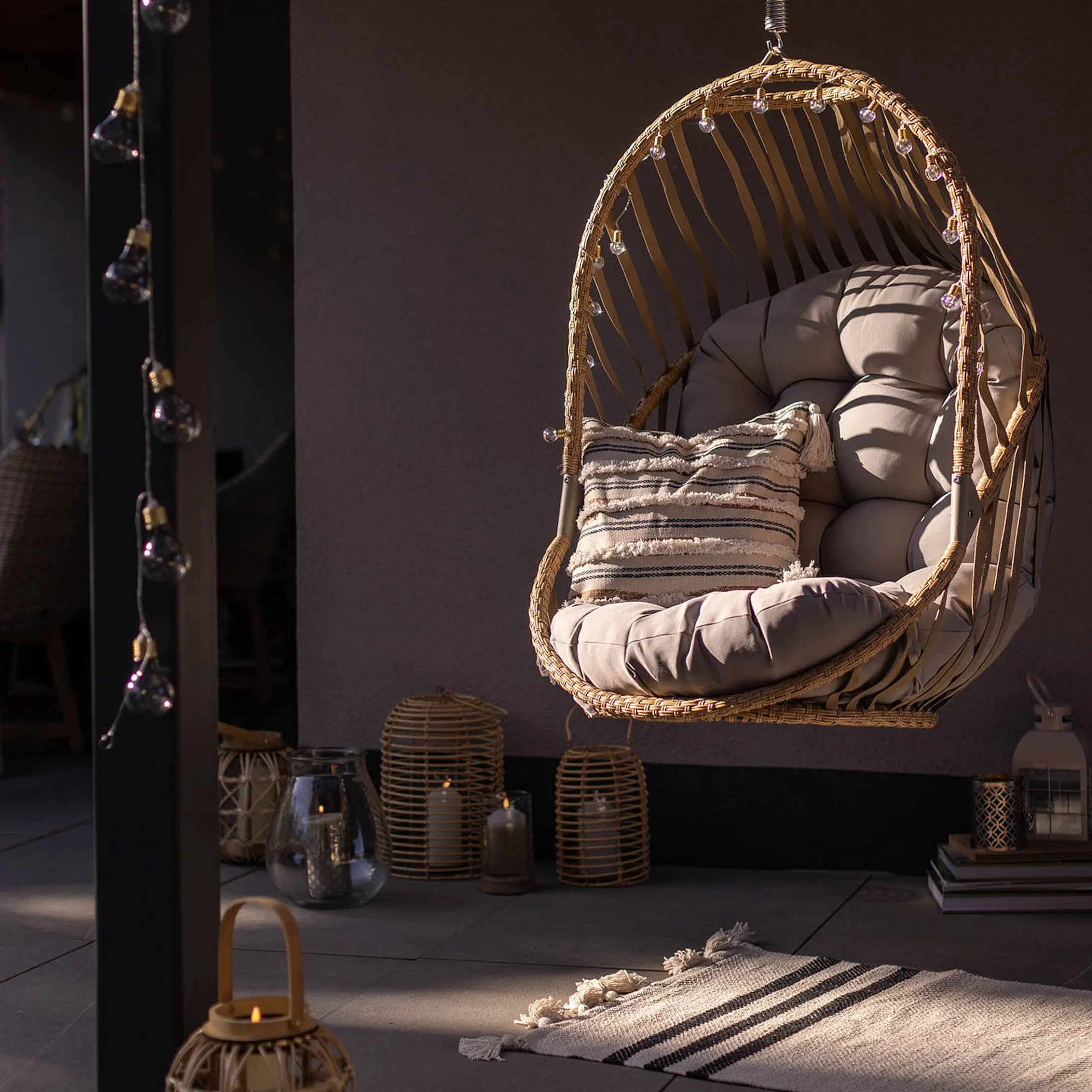 Fashion Depot Outdoor-Hangesessel Chiara, Faltbar