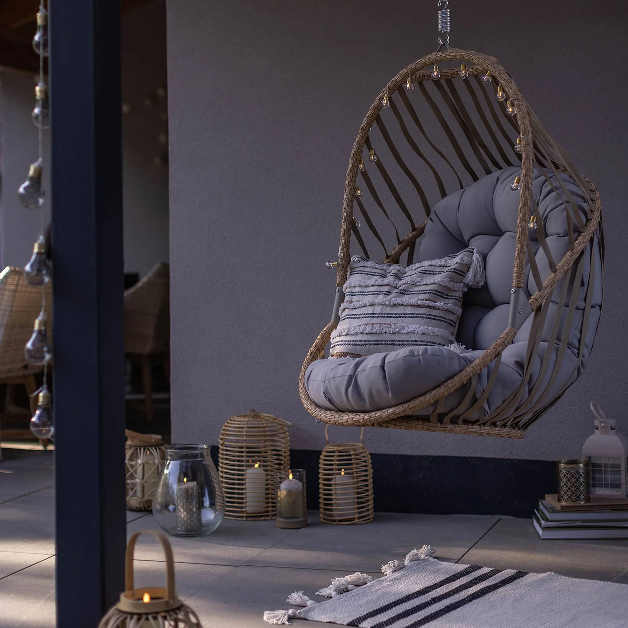 Fashion Depot Outdoor-Hangesessel Chiara, Faltbar